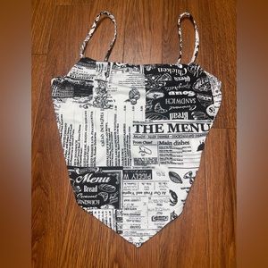 Black and white size small crop top Rebellious Dreamer